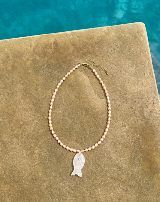 Pink Pearl Necklace