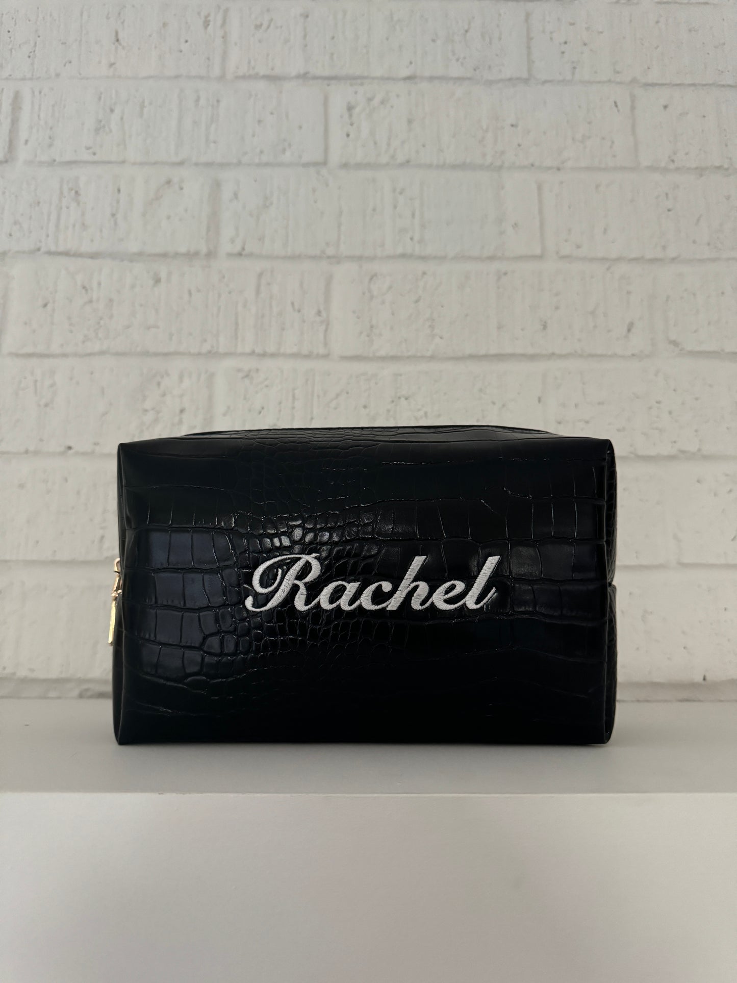 Custom Black Croc Pouch