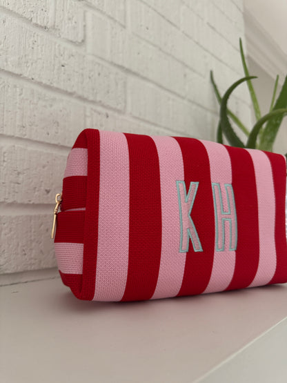 Striped Pouch - Red & Pink