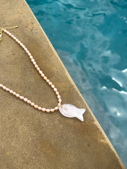 Pink Pearl Necklace