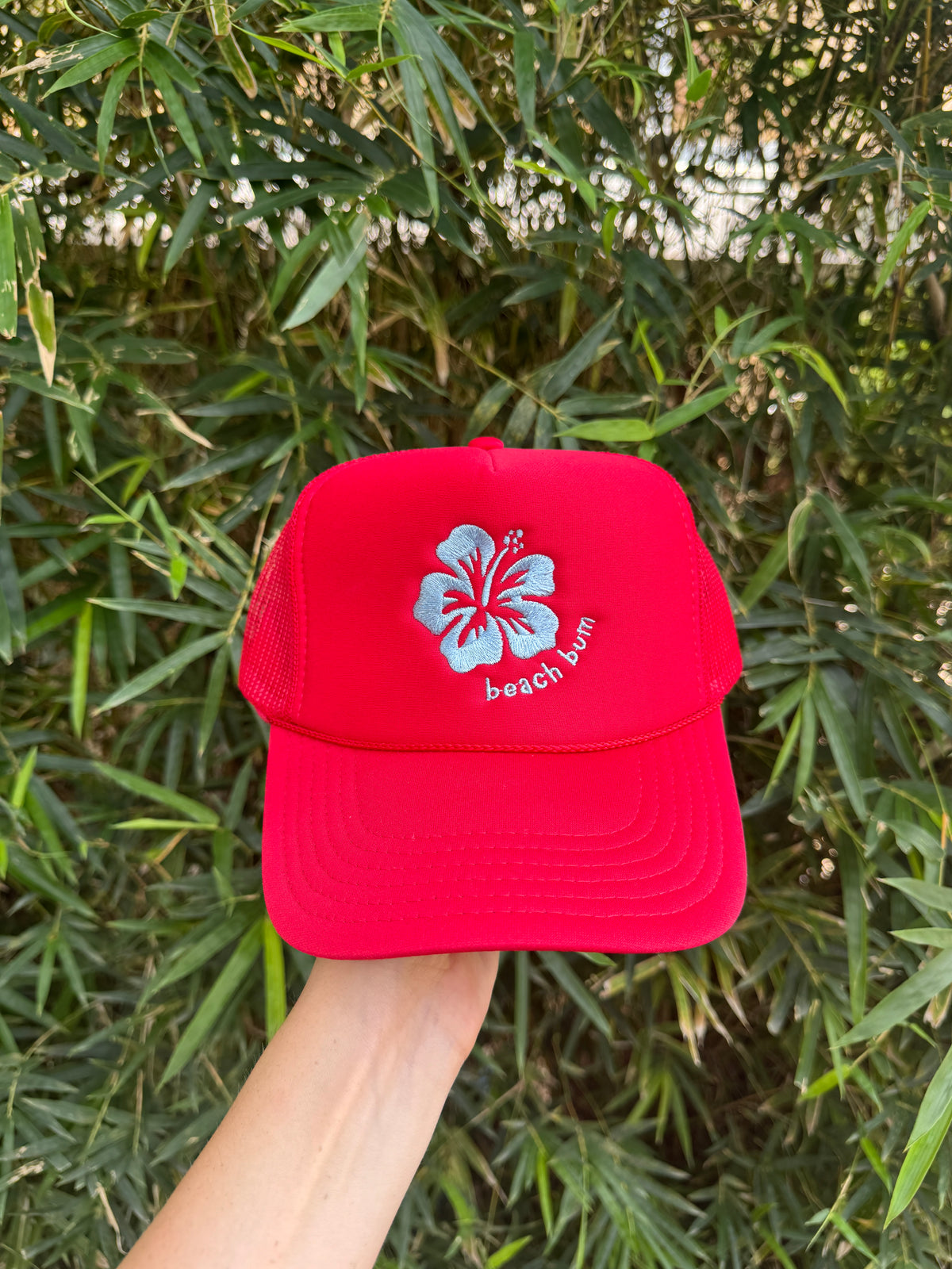 Beach Bum Trucker Hat - Red