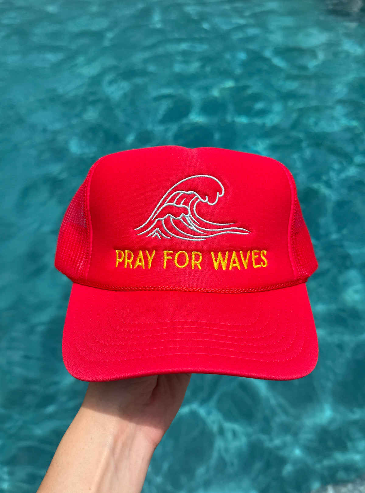Pray for Waves Trucker Hat