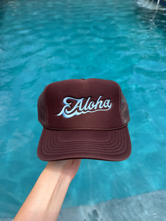 Aloha Trucker Hat - Brown