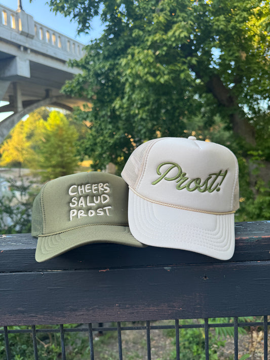 Cheers Salud Prost Trucker Hat