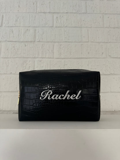 Custom Black Croc Pouch